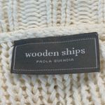 Wooden Ships Women's Cream Fringed Shaker-Knit Distressed Open Cardigan Photo 5