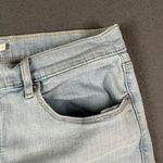 Levis Womens 32 Classic Bermuda Shorts Light Blue Denim Blue Jeans Stretch Photo 4