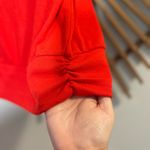 Evereve Women’s NWT Red Sleeveless Banded Mock Neck Top Sz M Colorful Classic 🍅 Photo 1