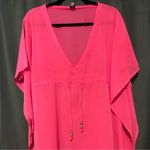 Echo Pink Swim Coverup with Flutter Sleeves One Size Size undefined Photo 2