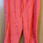 Jamaica Bay Coral Tone on Tone Floral Silk Blend Pants Petite Size XL Pink Photo 0
