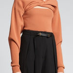 ALC Frank A.L.C greer bolero brown ribbed crop sweater Photo 0