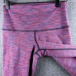 Lululemon High Rise Crop Leggings 21" Luon Diamond Jacquard Magenta Size 6 Photo 4