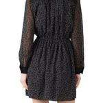 Club Monaco  Quanni Drawstring Waist Long Sleeve Dress Black 8 Photo 1