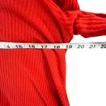 Free People Parisian Nights Top XS Red Orange Ribbed Eyelet Bell Sleeve Bohemian Photo 6