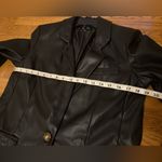 NWOT Faux leather Black Women's Blazer size S Photo 12