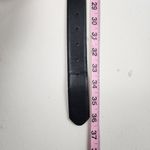 Steve Madden Black Faux Leather Dress Belt Silver Color Buckle Size S Photo 6