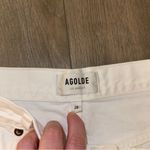 AGOLDE  90's Mid Rise White Denim Loose Fit Distressed Jeans in Enamel 28‎ Photo 5