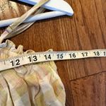 Storia Cotton Gingham beige smocked midi tank dress small Photo 7