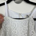 Francesca's Woman's L‎ White Lace Sheath Dress High Neck Spring Dance Homecoming Size L Photo 4