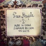 Free People  Paisley Gothic Navy Embroidered Lined Peacoat Jacket Swing Coat -2 Photo 1