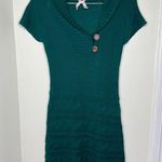 Derek Heart  Sweater Dress Juniors Large Runs Small cap sleeves knit shawl collar Photo 0