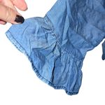 Absolutely Famous  medium wash chambray boho peasant shirt with boat neck medium Photo 1