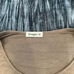 Ginger G Casual Tan Short Sleeve Top Size M Photo 1