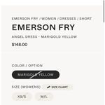 EMERSON FRY INDIA COLLECTION marigold yellow angel dress M L Size M Photo 8