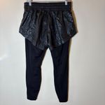 Athleta  Rainier 2-in-1 Tights Black Size Small Winter Running Leggings Shorts Photo 3