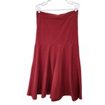 American Eagle  Strapless Mini Dress Ruched Bust A-Line Fit & Flare Red Size XL Photo 1