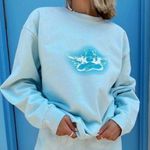 Boys Lie ANGEL WINGS CREWNECK SWEATER IN LIGHT BLUE - ONE SIZE Photo 0