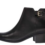 Cole Haan  Women’s Haidyn Black Leather Block Heel Ankle Booties Shoes size 6 Photo 2