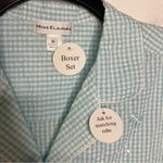 Miss Elaine gingham boxer pajama set blue & white women size medium new with tag Photo 1