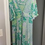 ASOS  Green and Blue Floral Midi Dress Photo 0