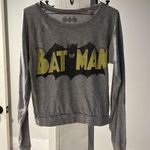 Batman long sleeve gray crop top size large runs smaller like a medium Photo 1