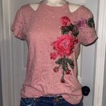 Gypsies & Moondust Pink Floral Embroidered Women's Top size small Y2K Photo 0
