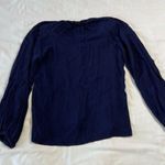 Blaque Label  Women's XS Navy Blue V-Neck Long Sleeve Blouse Ruffle V-Neck Photo 7