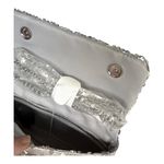 Nicole Miller NEW SEQUIN HANDBAG Purse Silver Chain Shoulder Clutch Evening Bag Photo 4