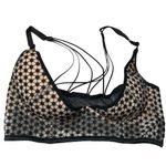 Victoria's Secret  Black Lace scoop neck bra 34D strappy back Polka Dots Photo 0