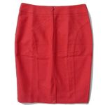 NWT J.Crew Factory The Pencil in Poppy Double Serge Cotton Skirt 0 $75 Photo 2