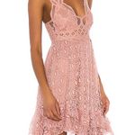 Free People  Adella textured Slip dress babydoll pink eyelet peasant asymmetric Photo 1
