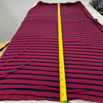J.Crew Jersey preppy ruched stripe maxi large pull on womens skirt burgundy navy Photo 2