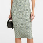JONATHAN SIMKHAI Colleen Space Dye‎ Cutout Tank Dress In Basil Space Dye XS Green Photo 1
