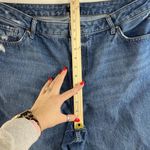 EXPRESS  Sz 16 Jeans 90's Ankle Boot Jeans Mid Rise Distressed Holes Blue Women's Photo 13