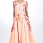 NWT Fanm Mon Nirva Maxi Dress Marassa Peach size Small S Embroidered Sleeveless Pink Photo 0