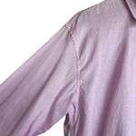 ZARA Women Tunic Top M Pink Linen Button Up Preppy Coastal Beachy Cottage Vacay Photo 7