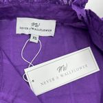 Never A Wallflower High Neck Dress Purple Windowpane Cotton Mini Size XS Photo 2