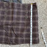 🦋 GAP Factory Mauve Plaid Mini Skirt Office Preppy School Girl Size 14 Purple Photo 5