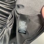 EXPRESS New strapless ruched dark grey silver sheen top size medium Photo 5