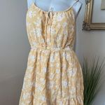Abercrombie & Fitch Yellow And White Floral Ruffle Bottom Mini Dress Lg Photo 0