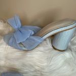 Blue Mules with Decorative Bow Size 6 Photo 7