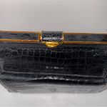 1950s Lucille de Paris Vintage Original Couture Bag Rare Alligator Handbag Purse Black Photo 6