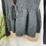 Anthropologie Women's Gray Tie Front Sweater Top From Angel of The North L Photo 3