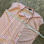 Brooks Brothers  Red and White Striped Cotton Blouse Top 16 Photo 5