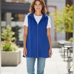 LAUREN RALPH LAUREN ROYAL Blue Sleeveless Hooded FULL ZIPPERED Vest XL Photo 6