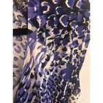 Laundry by Design Womens 6 True Wrap Dress Animal Print Cap Sleeve Purple Black Photo 6
