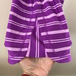 Athleta WICK IT PURPLE STRIPED HOODED SLEEVELESS SWIM COVERUP XS Photo 4