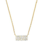 Bony Levy‎ 18k Yellow Gold Gatsby Horizontal Diamond Pendant Necklace Photo 0