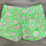 Lilly Pulitzer The Callahan Shorts Sunnyside Lions Cabana Pink Green Print Sz 0 Photo 0